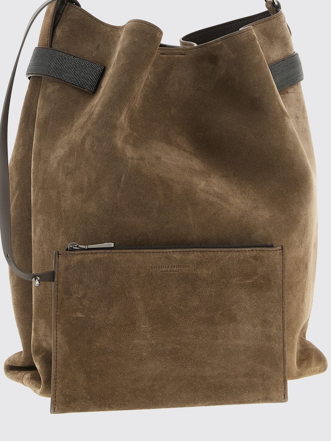 BRUNELLO CUCINELLI SHOULDER BAG: Shoulder bag woman Brunello Cucinelli, Brown - Img 3
