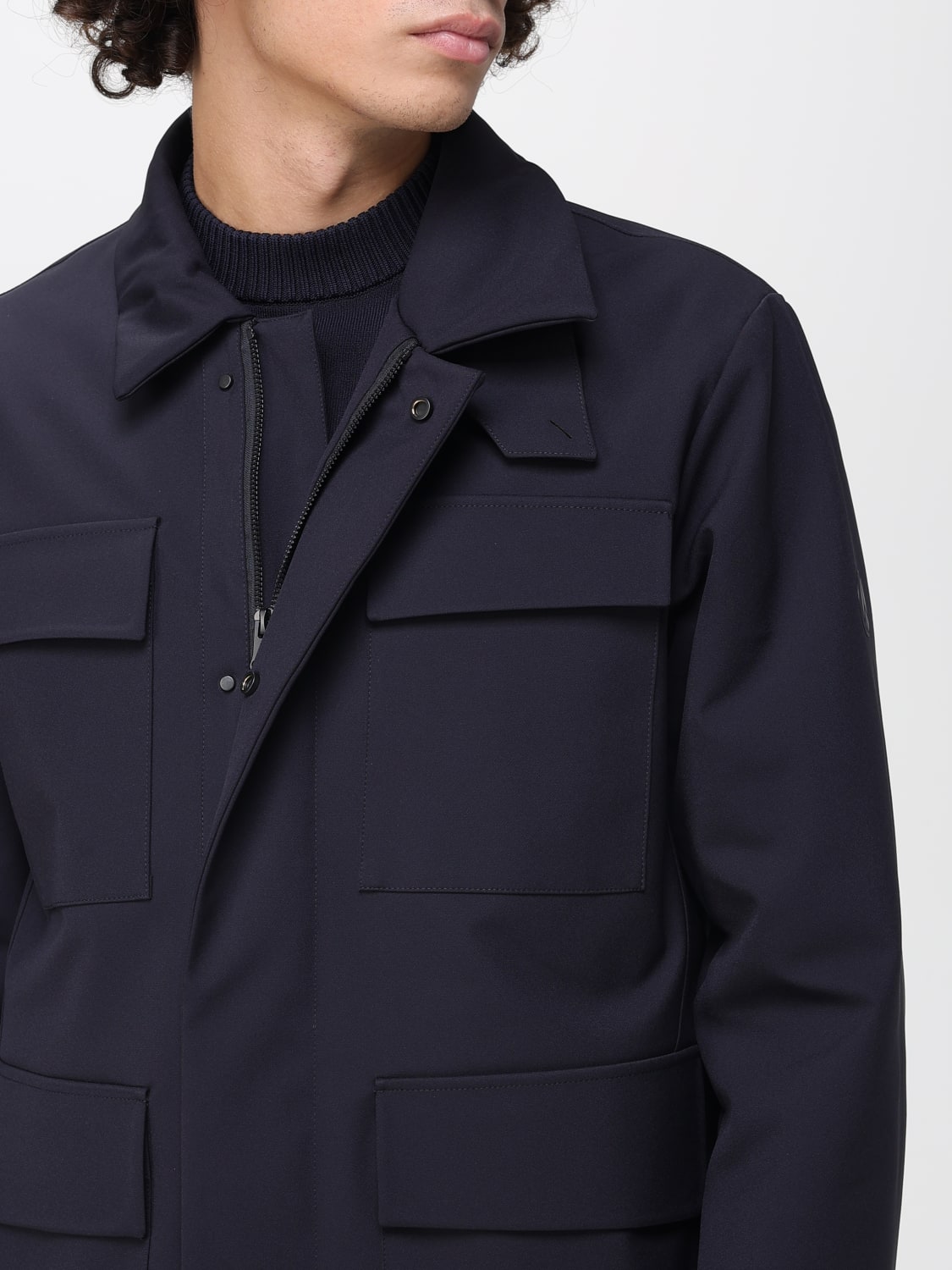 PEOPLE OF SHIBUYA COAT: Blazer men People Of Shibuya, Blue - Img 4