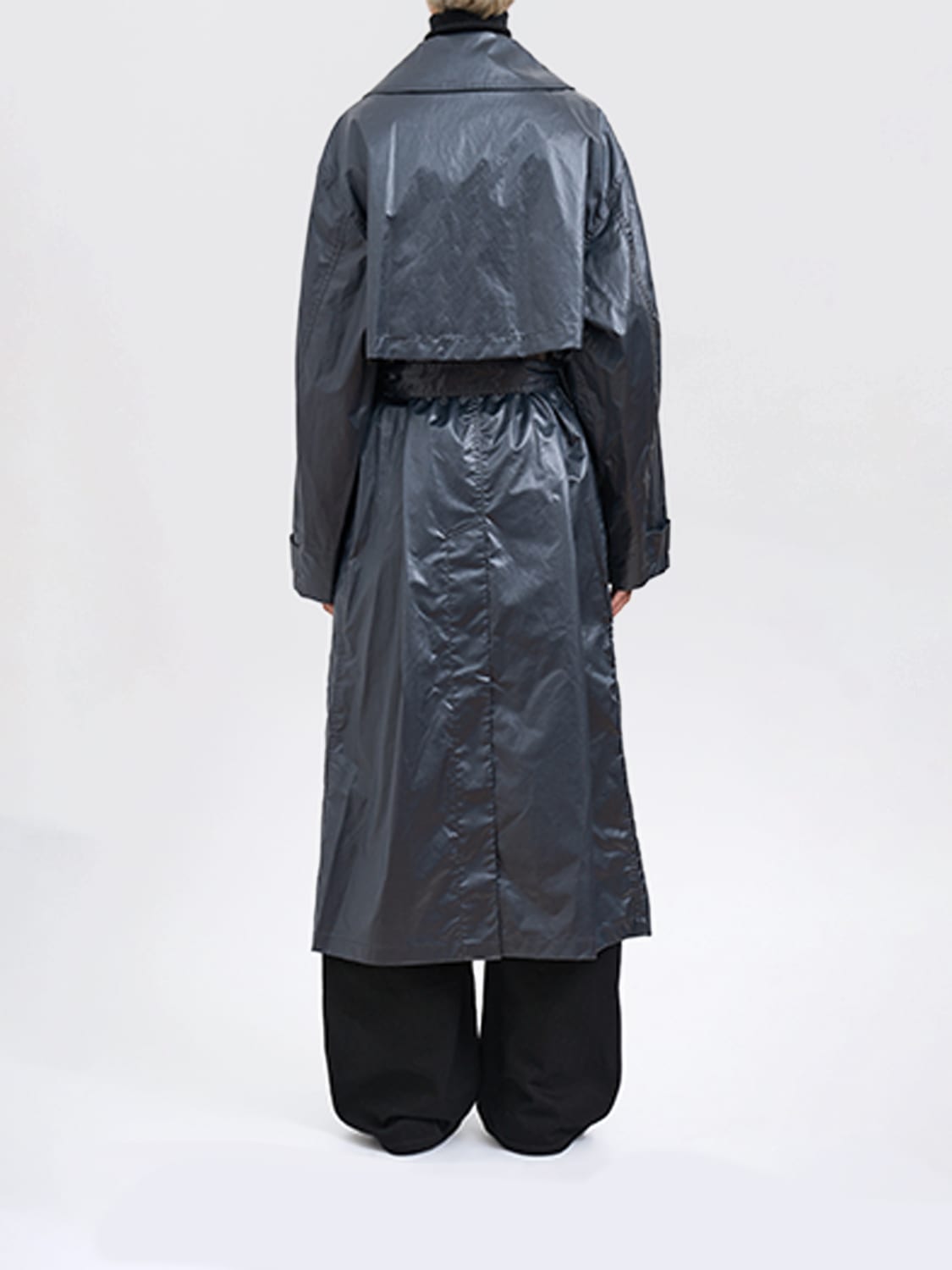 LEMAIRE GIACCA: Trench doppiopetto Lemaire in misto cotone , Blue - Img 2