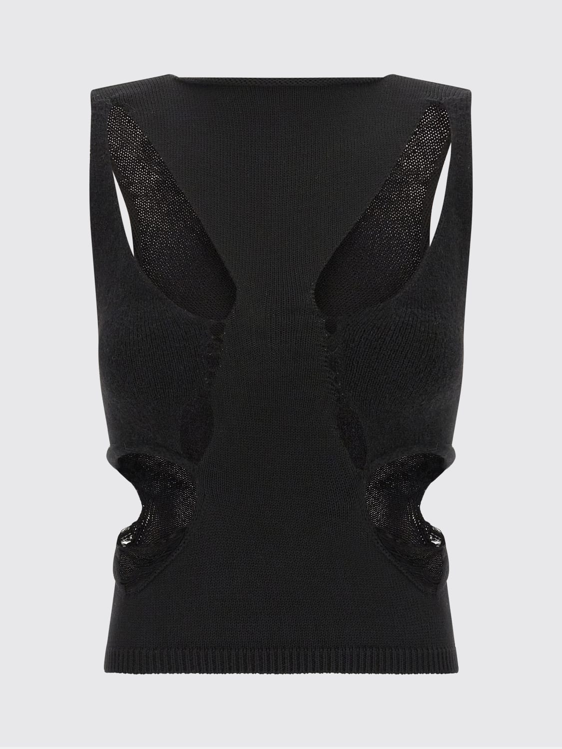 RICK OWENS TOP: Top di lana Rick Owens, Nero - Img 1