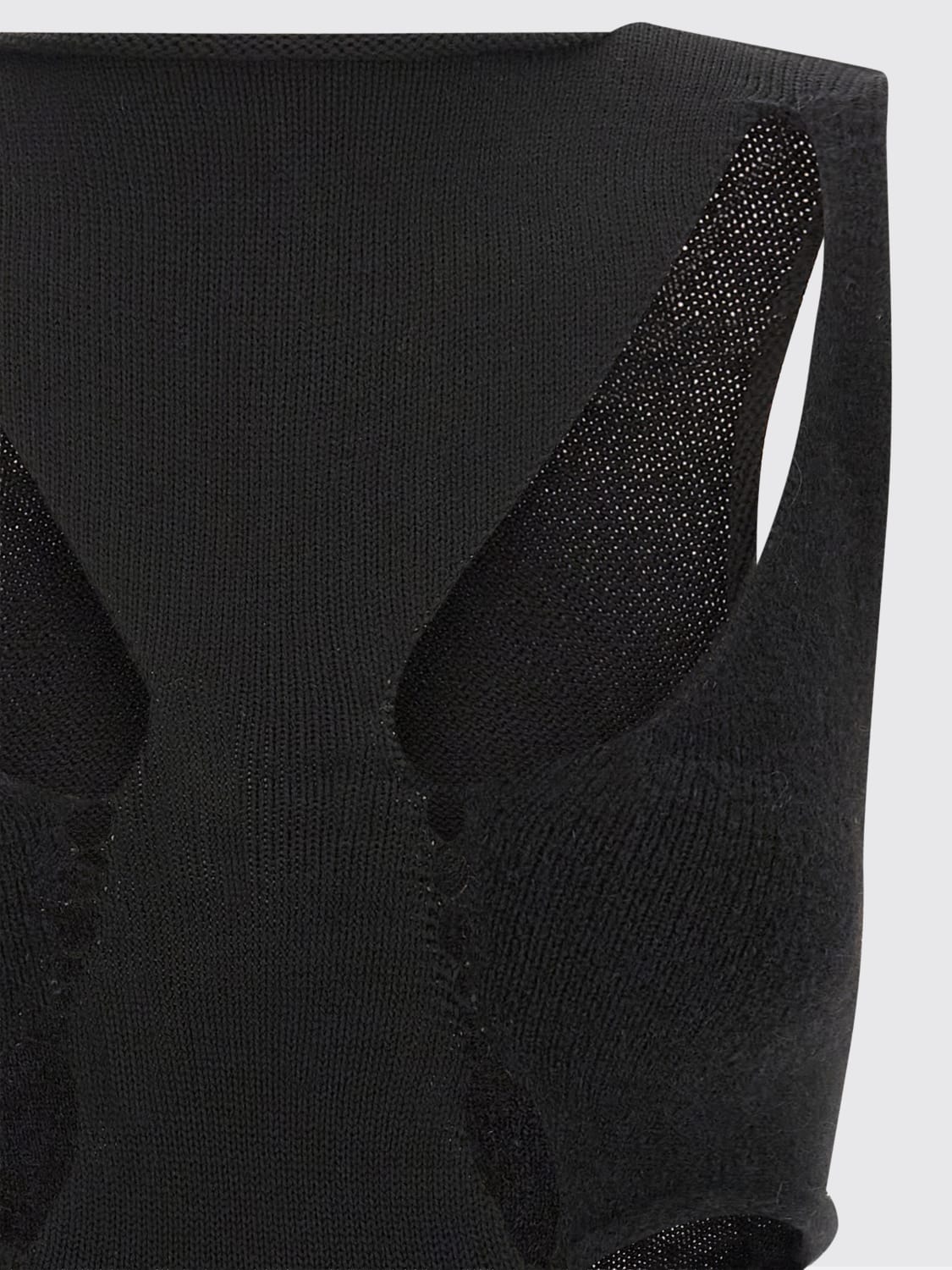 RICK OWENS TOP: Top di lana Rick Owens, Nero - Img 3
