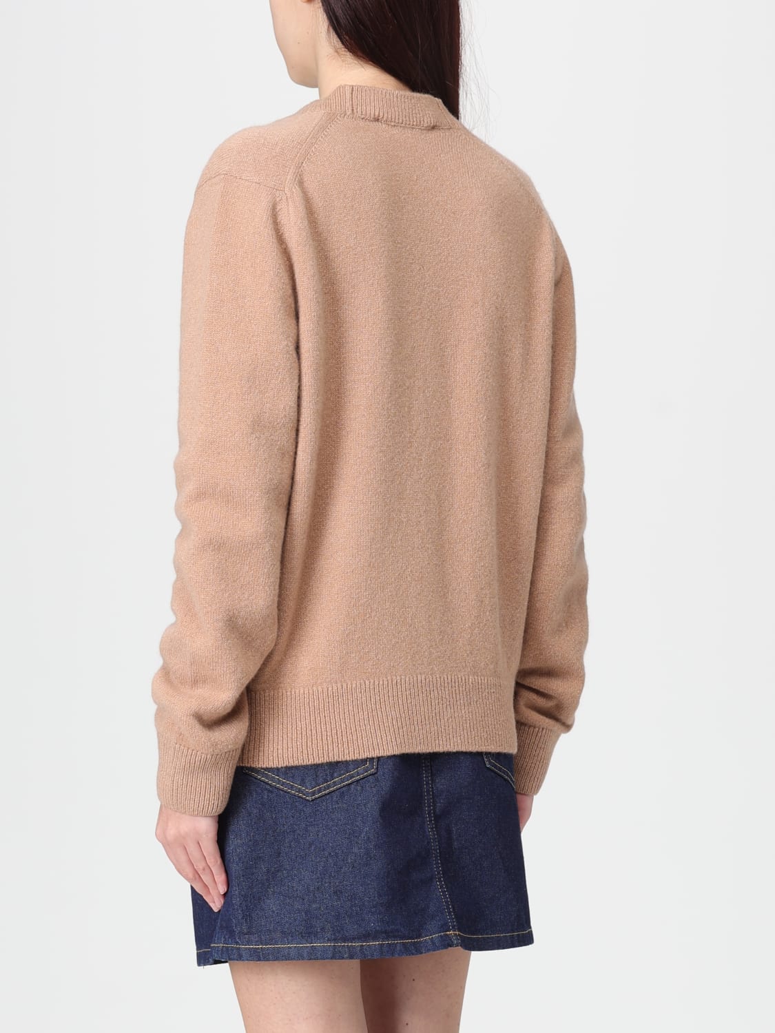 MAISON KITSUNÉ JERSEY: Cárdigan mujer Maison KitsunÉ, Marrón - Img 3