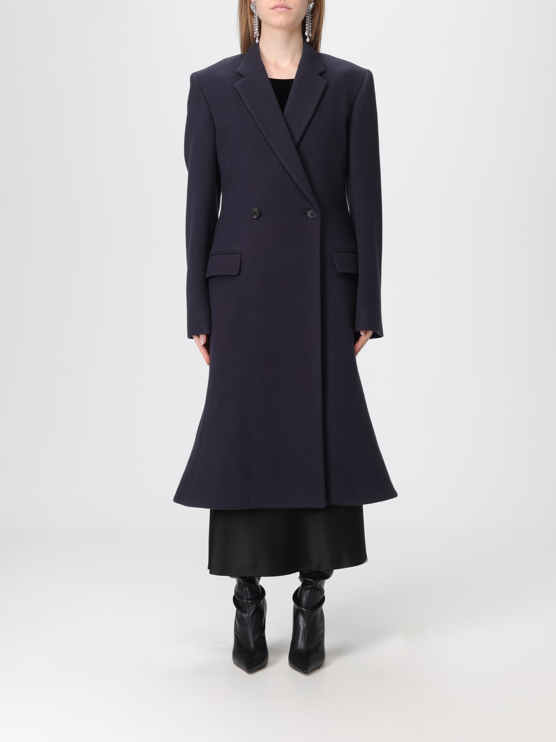 BALENCIAGA COAT: Coat woman Balenciaga, Blue - Img 1