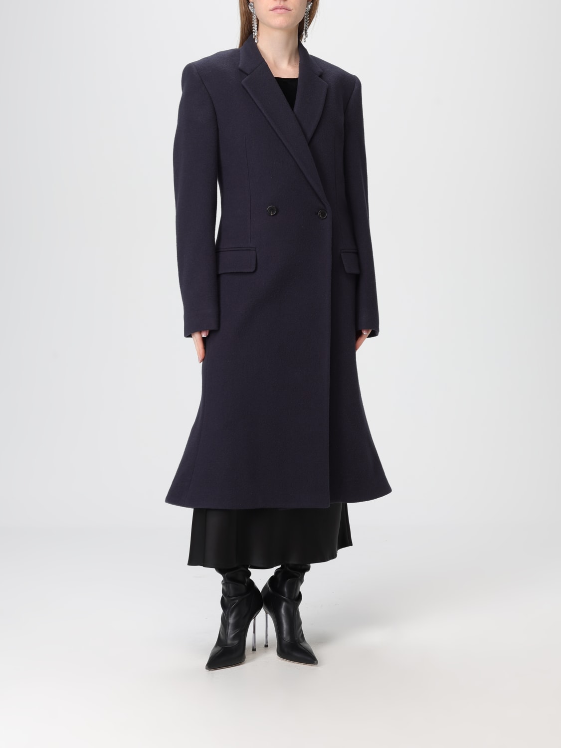 BALENCIAGA COAT: Coat woman Balenciaga, Blue - Img 2