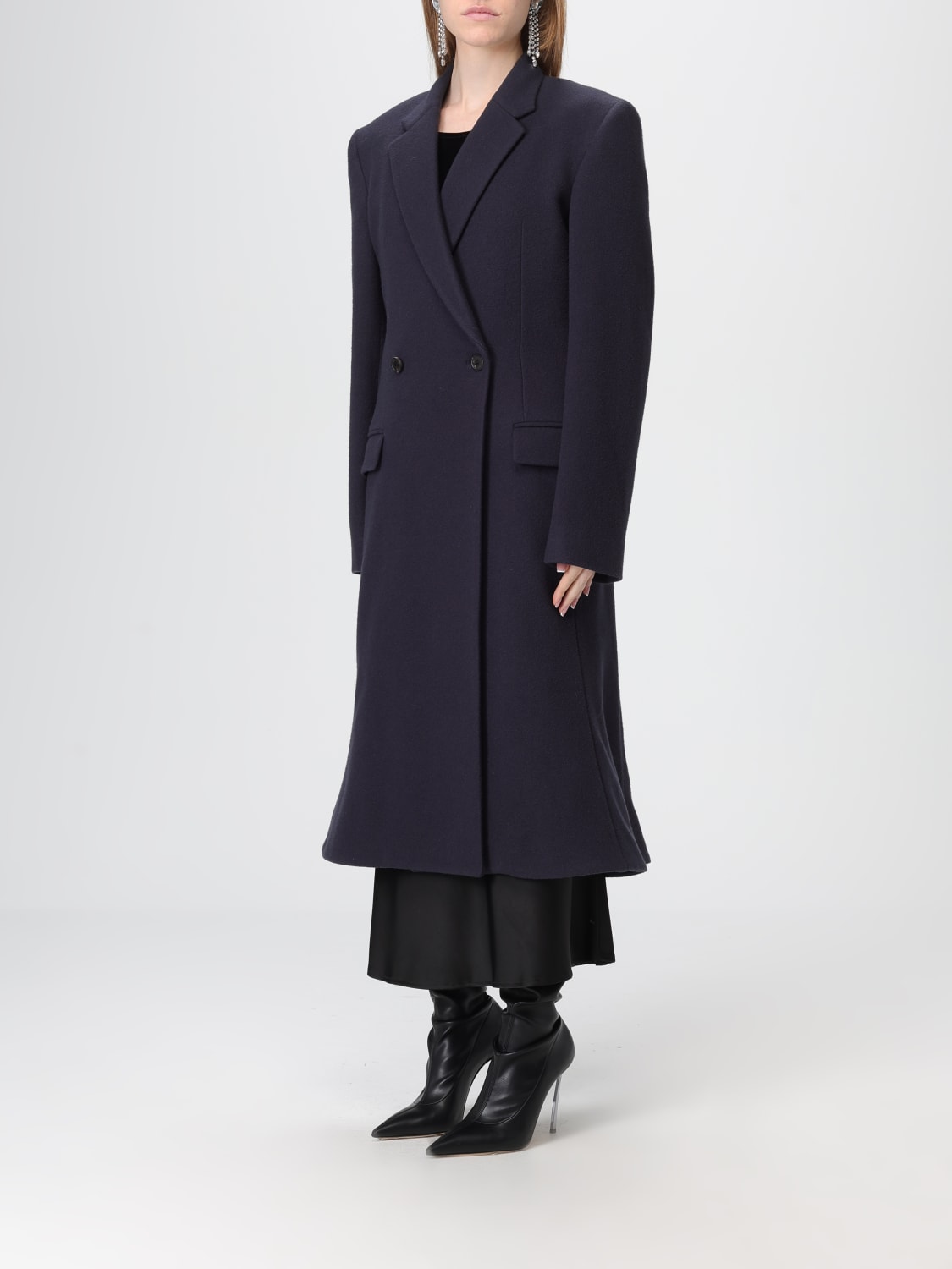 BALENCIAGA COAT: Coat woman Balenciaga, Blue - Img 4
