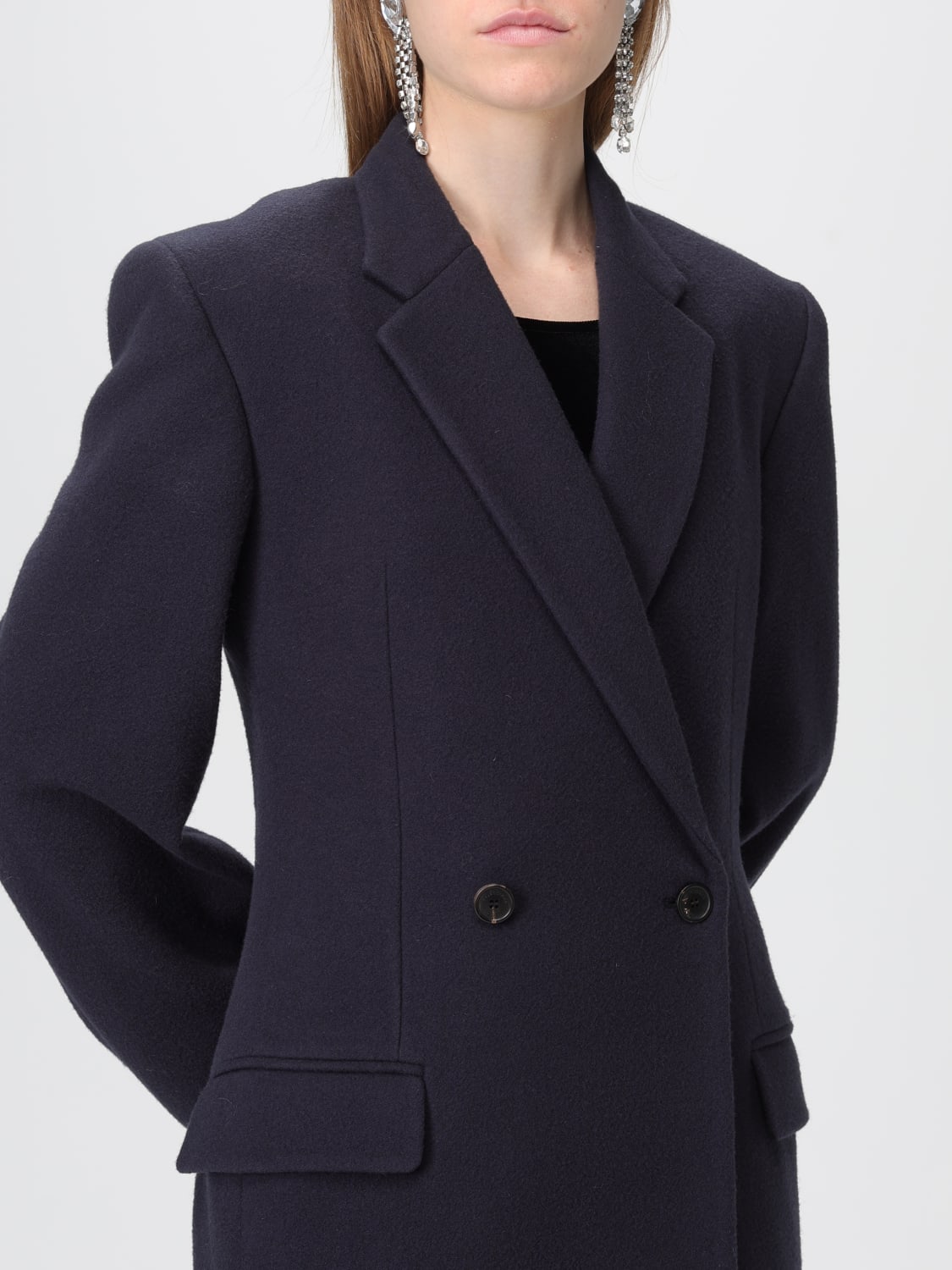 BALENCIAGA COAT: Coat woman Balenciaga, Blue - Img 5