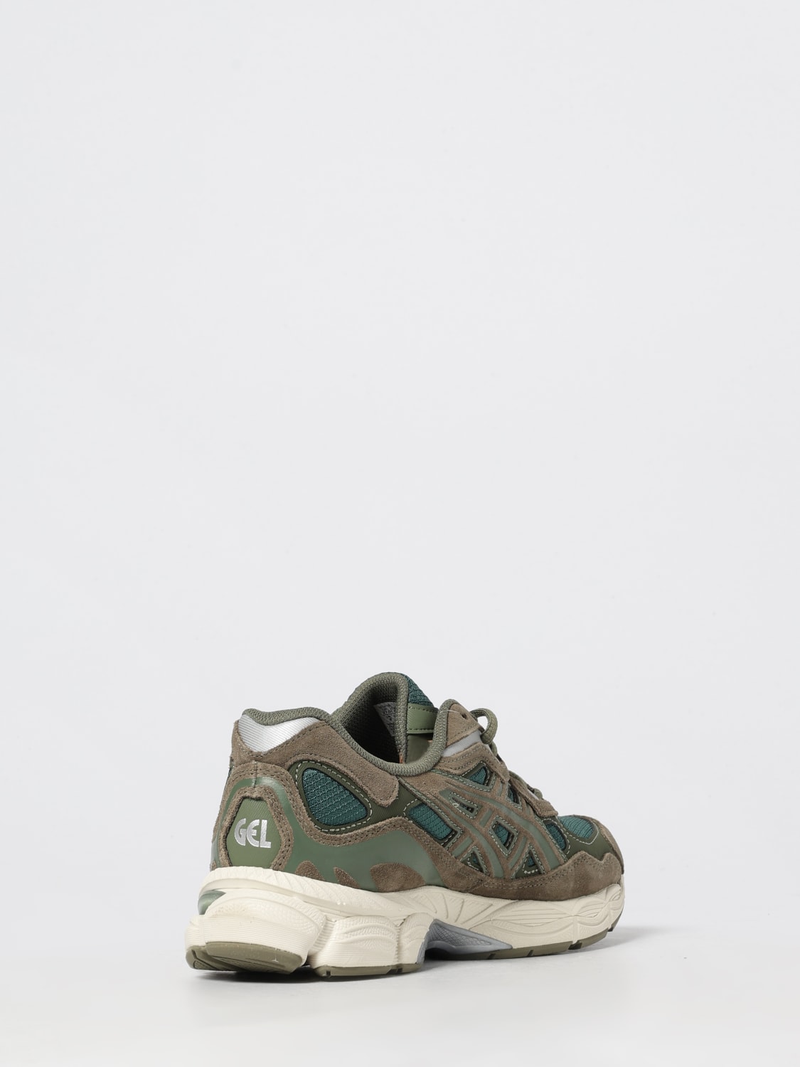 ASICS SNEAKERS: Sneakers Gel-NYC Asics in camoscio e mesh , Verde - Img 3