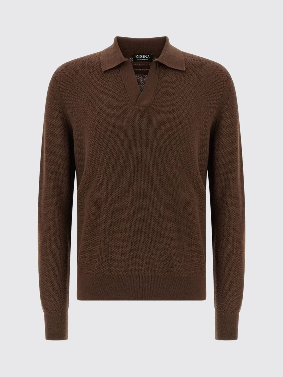 ZEGNA POLO SHIRT: T-shirt men Zegna, Brown - Img 1