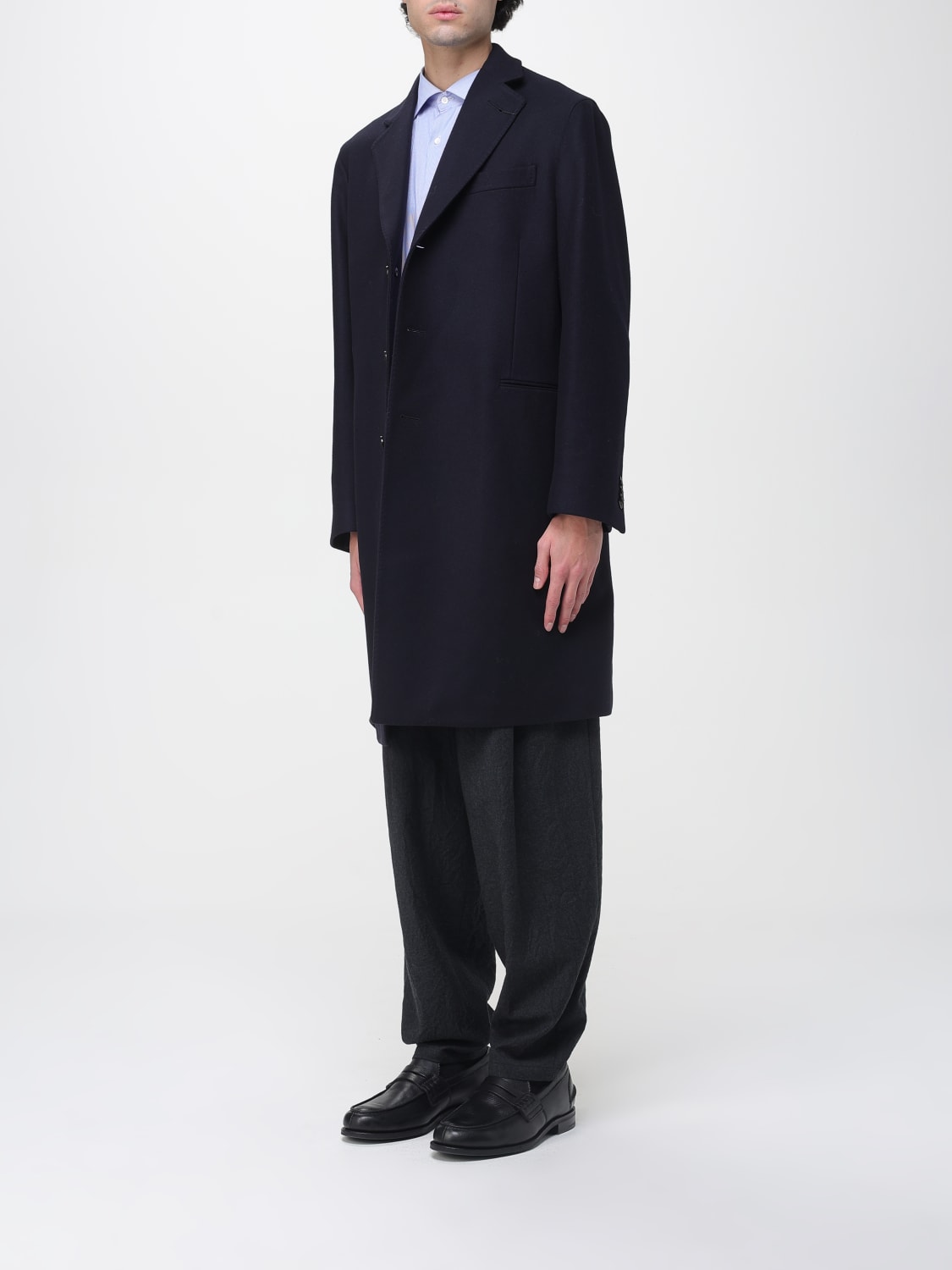 BOGLIOLI COAT: Coat men Boglioli, Blue - Img 3