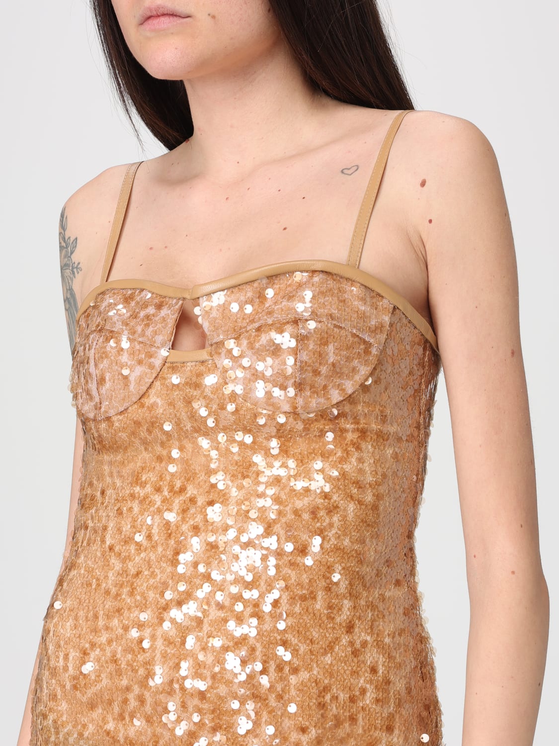 DAVID KOMA DRESS: Dress woman David Koma, Brown - Img 3