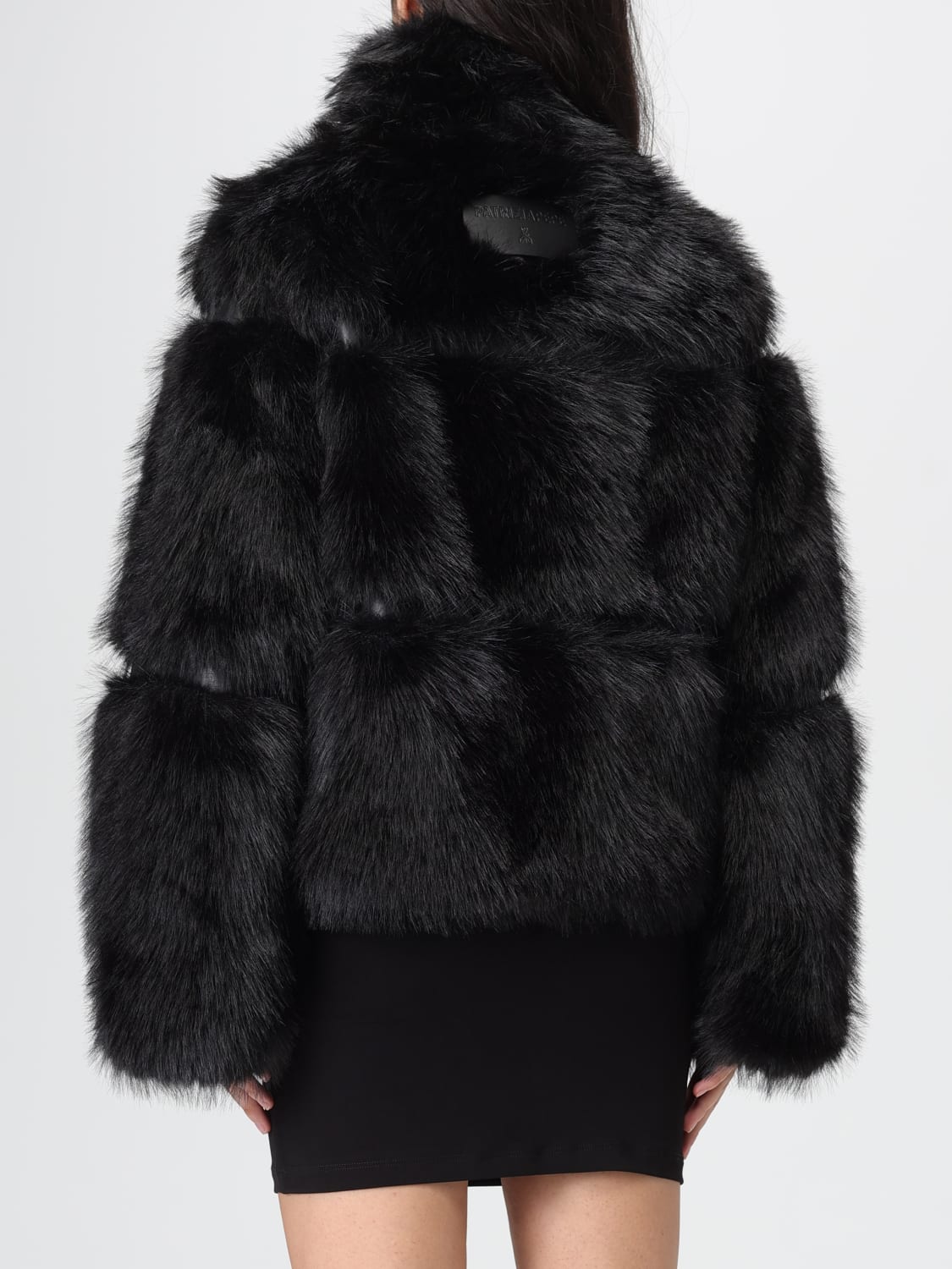 PATRIZIA PEPE FUR COAT: Jacket woman Patrizia Pepe, Black - Img 2