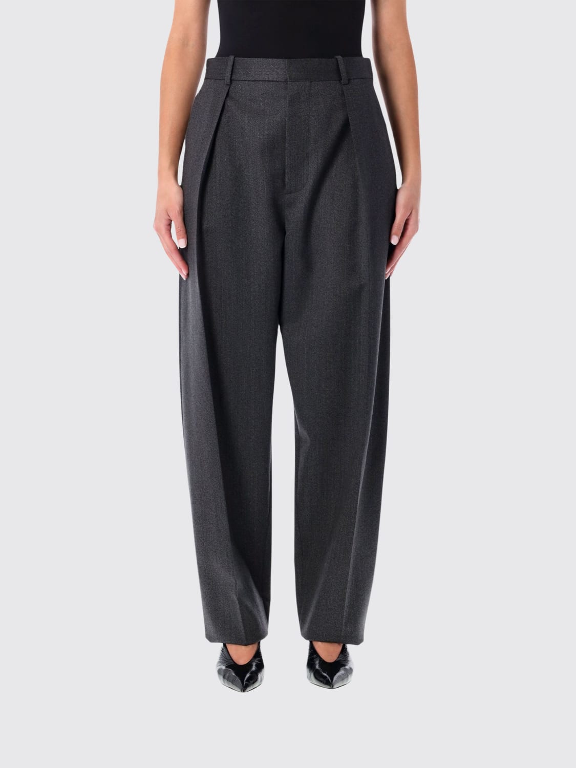 BOTTEGA VENETA PANTS: Pants woman Bottega Veneta, Grey - Img 1