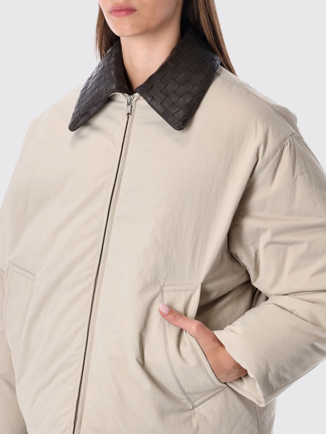BOTTEGA VENETA JACKE: Mantel damen Bottega Veneta, Taubengrau - Img 3