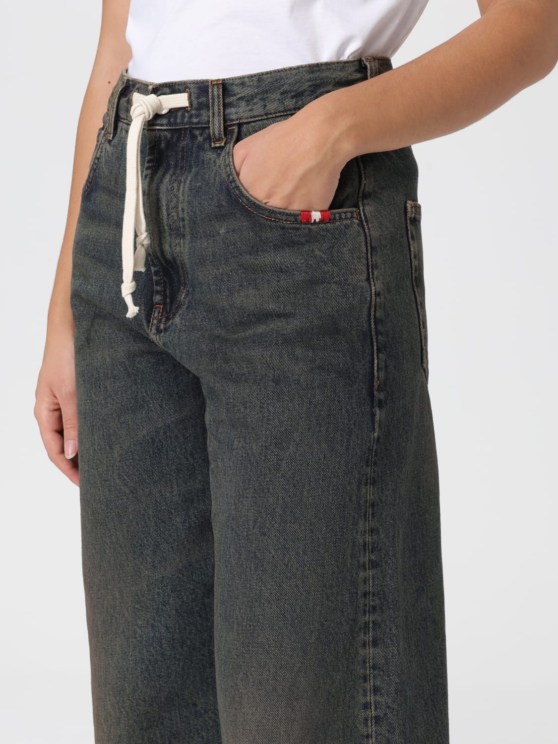 AMISH ДЖИНСЫ: Джинсы Женское Amish, Зеленый - Img 4