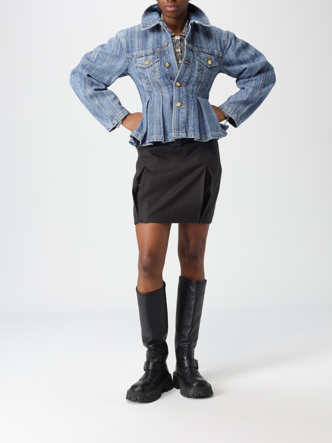 GANNI JACKET: Jacket woman Ganni, Blue - Img 2