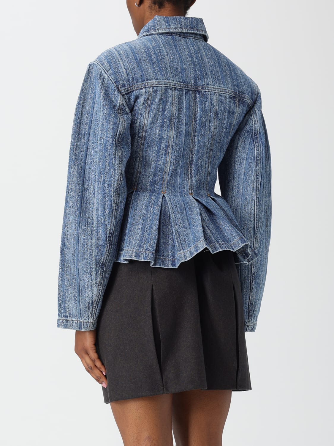 GANNI JACKET: Jacket woman Ganni, Blue - Img 3