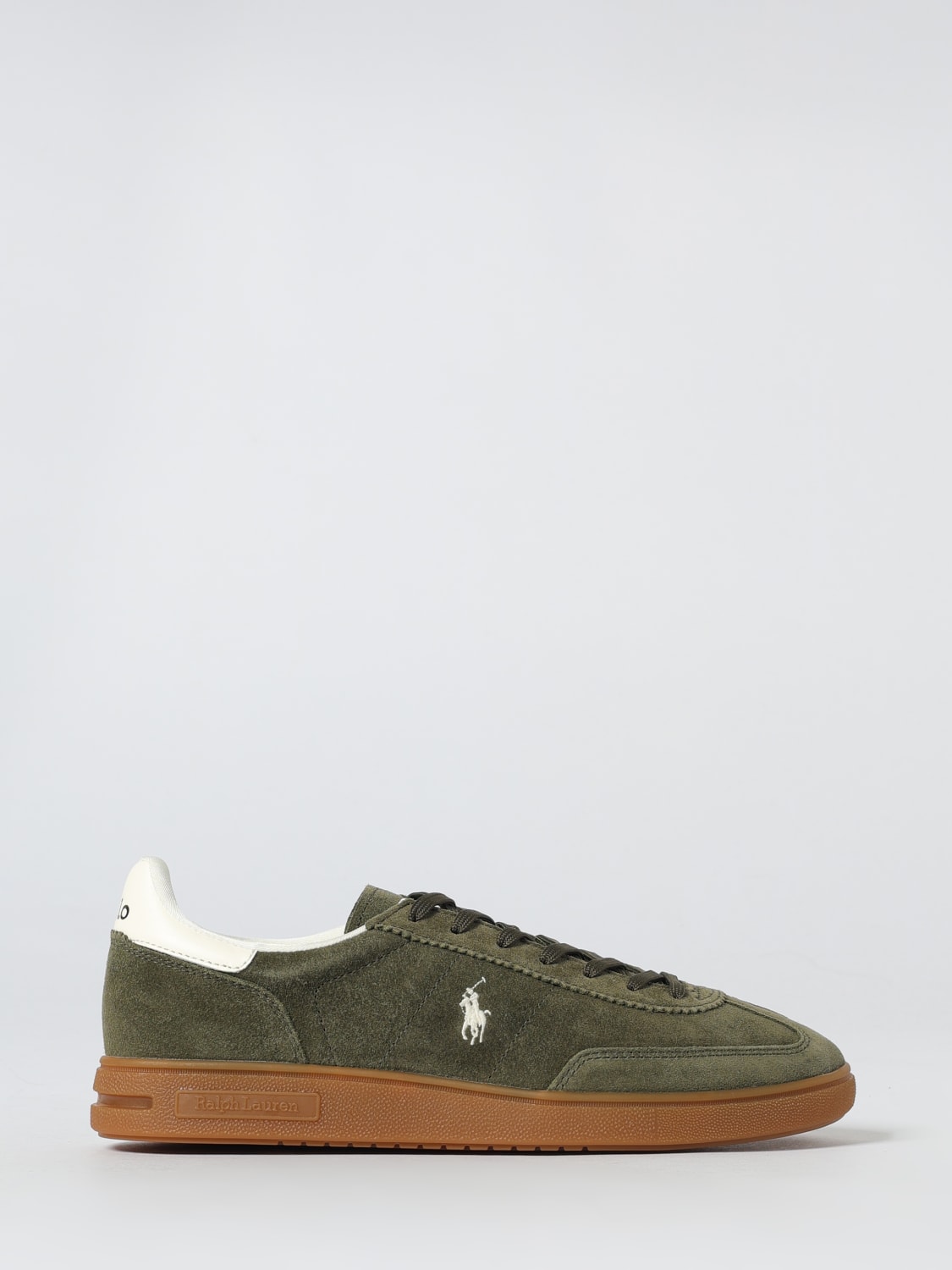 POLO RALPH LAUREN SNEAKERS: Sneakers Bedford Polo Ralph Lauren in camoscio , Oliva - Img 1