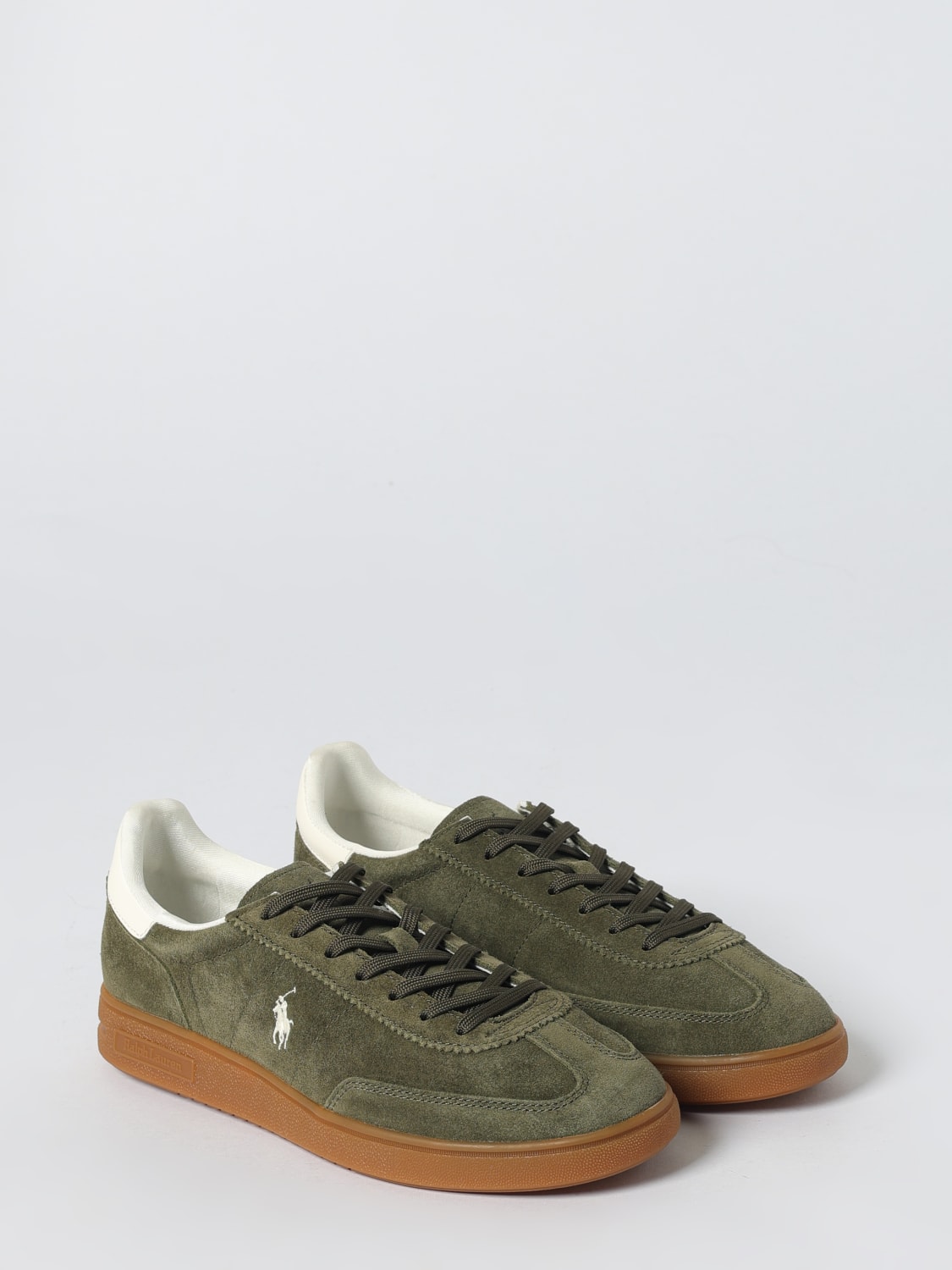 POLO RALPH LAUREN SNEAKERS: Sneakers Bedford Polo Ralph Lauren in camoscio , Oliva - Img 2