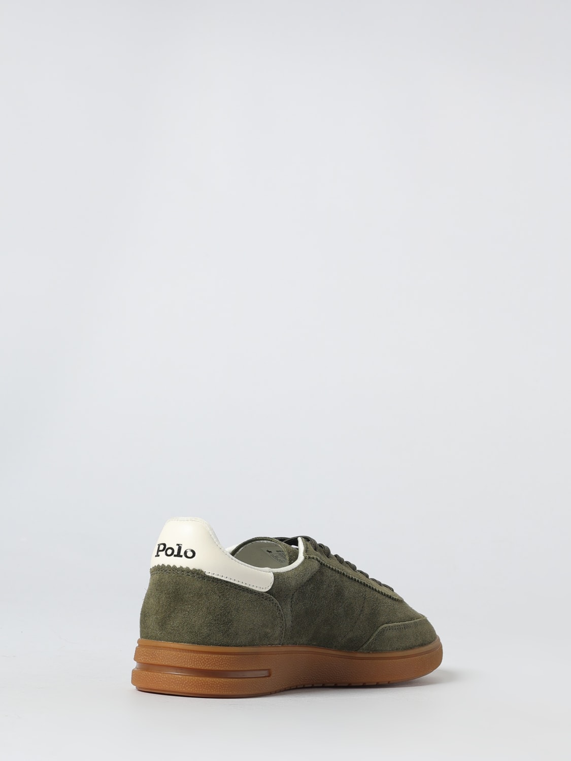 POLO RALPH LAUREN SNEAKERS: Sneakers Bedford Polo Ralph Lauren in camoscio , Oliva - Img 3