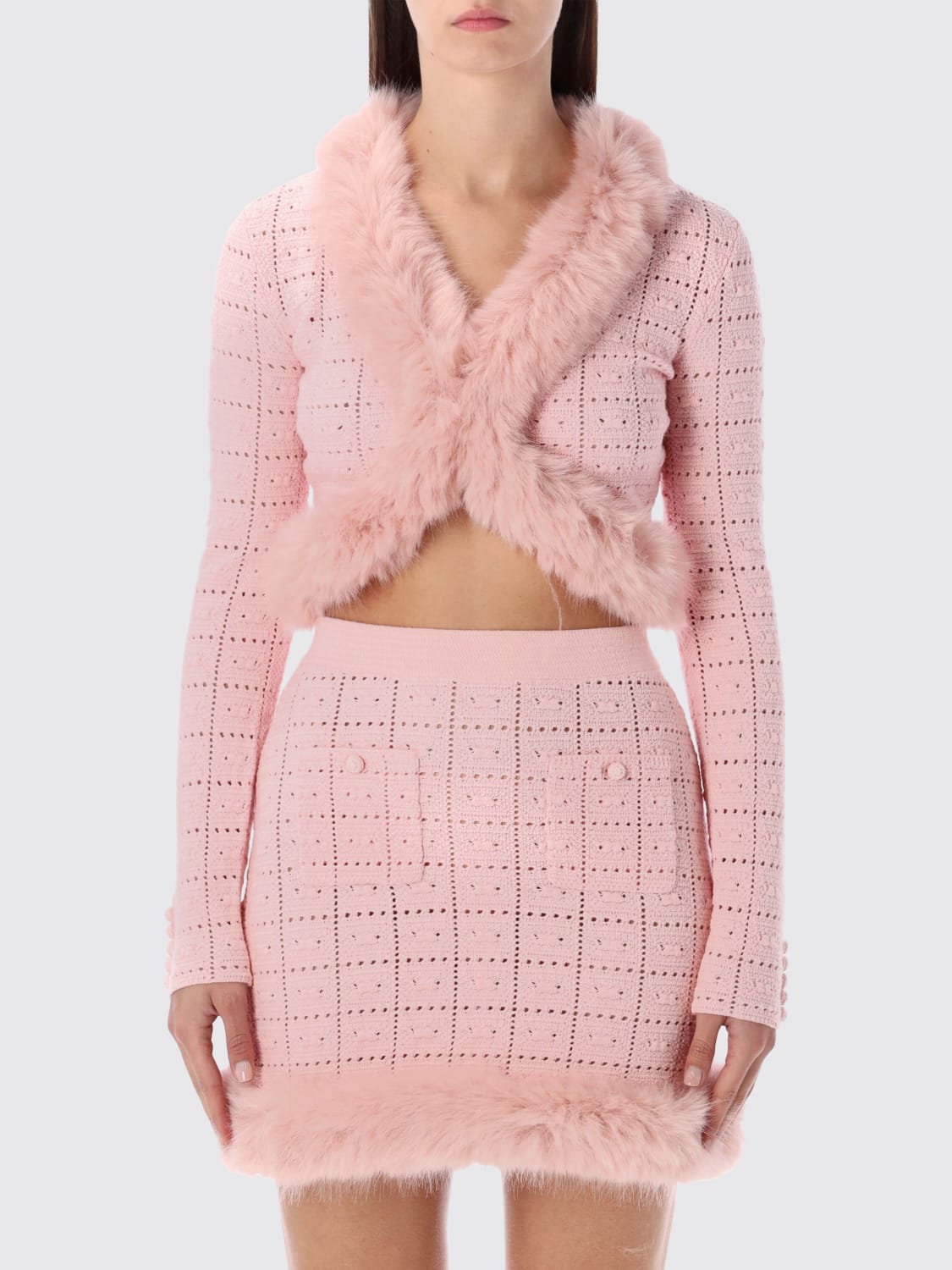 SELF-PORTRAIT SWEATER: Sweater woman Self-portrait, Pink - Img 1