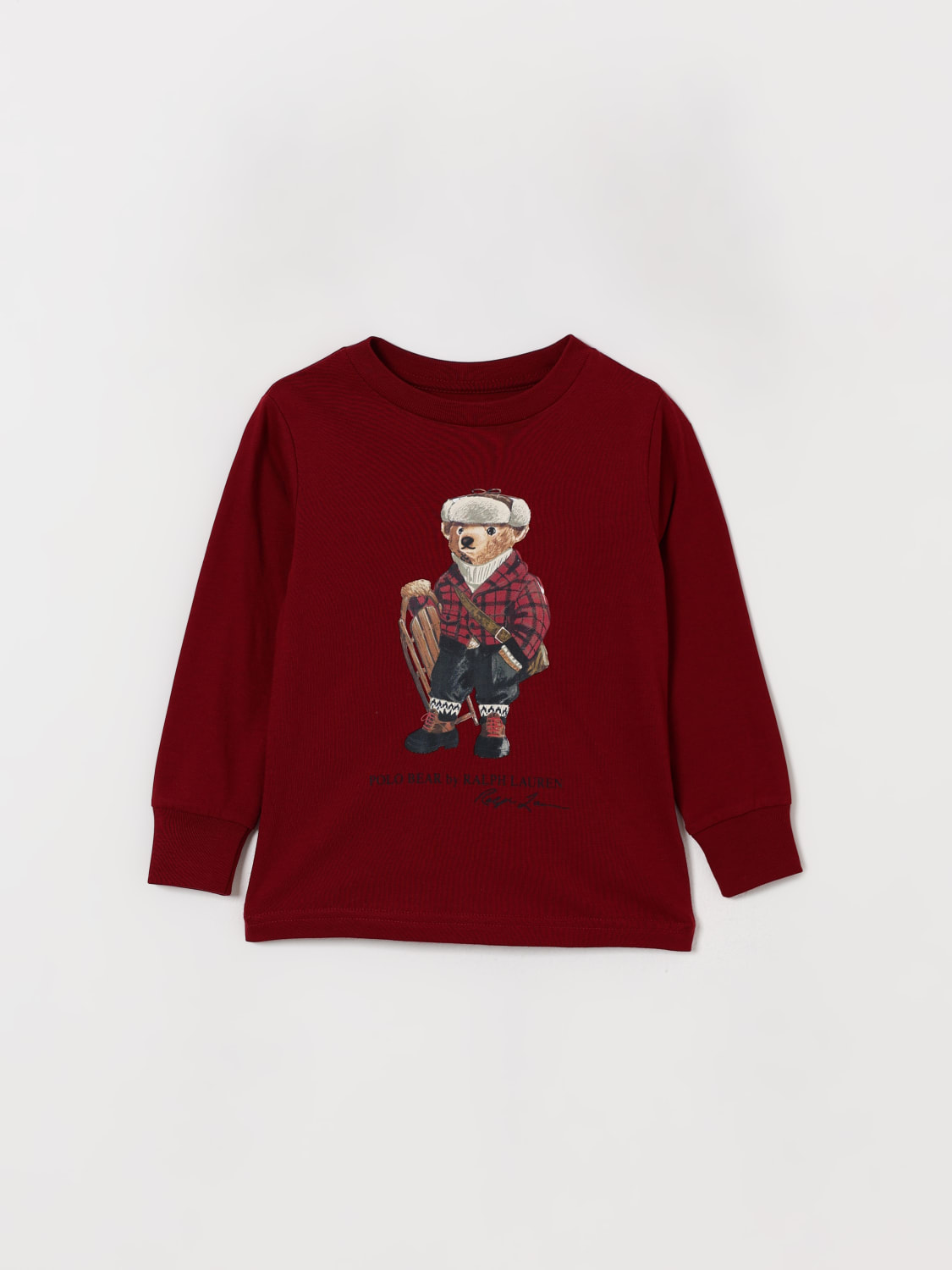 POLO RALPH LAUREN SWEATER: T-shirt kids Polo Ralph Lauren, Red - Img 1