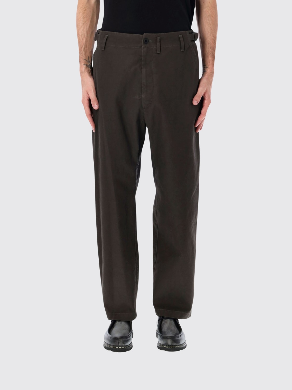 LEMAIRE PANTALON: Pantalon homme Lemaire, Marron - Img 1