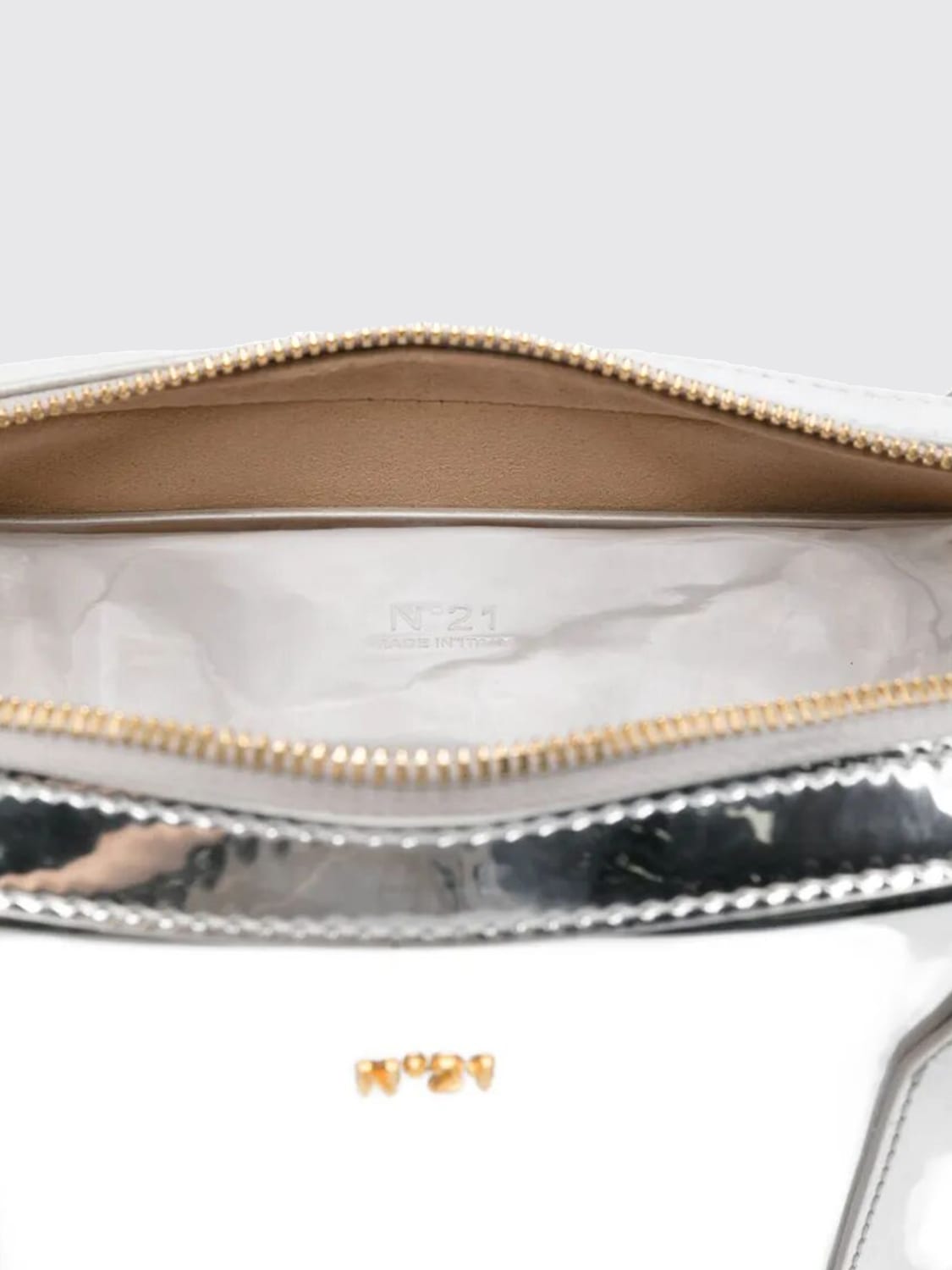 N° 21 BOLSO DE HOMBRO: Bolso de hombro mujer N° 21, Plata - Img 4