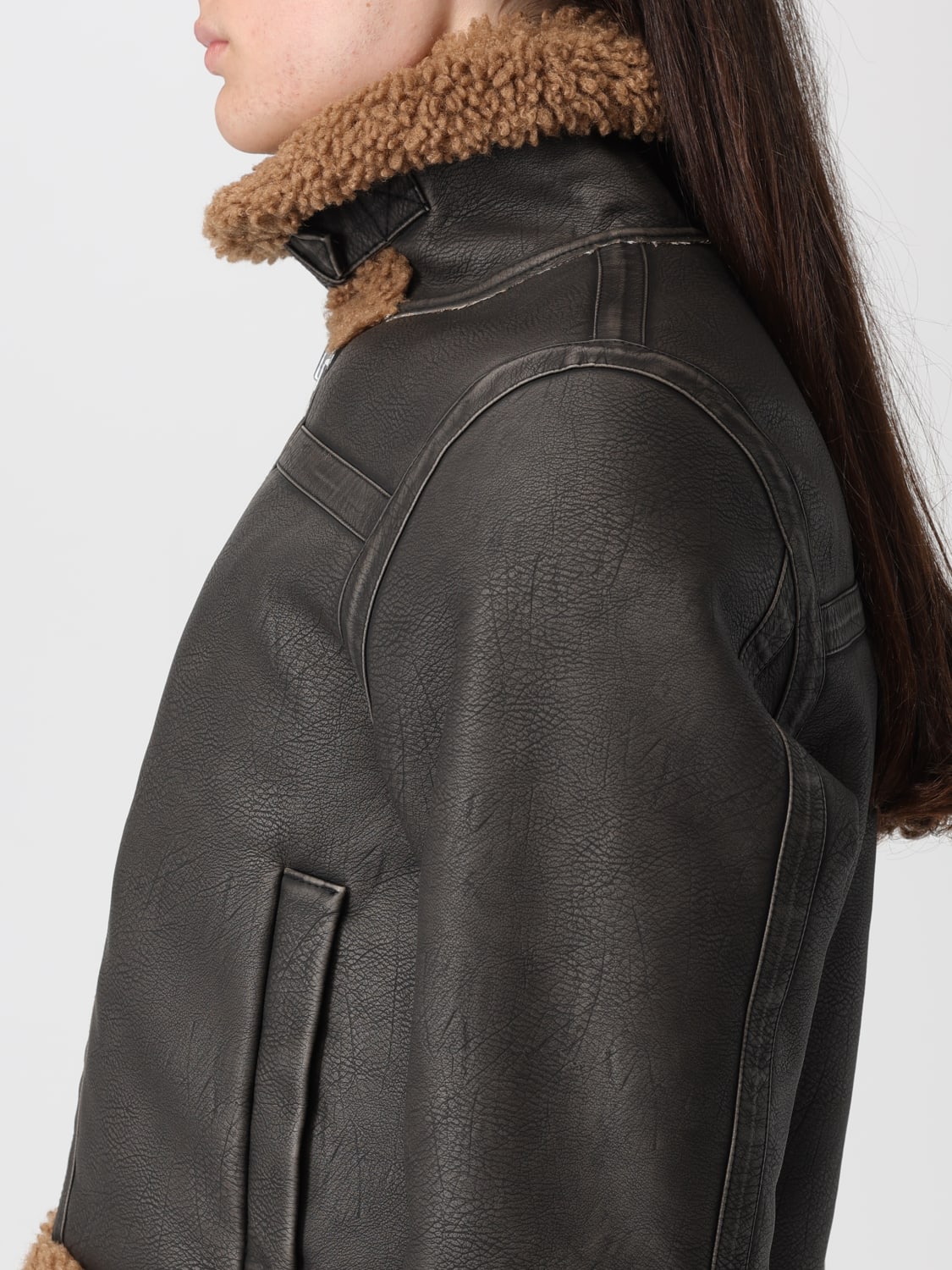 STAND STUDIO PELZMANTEL: Mantel damen Stand Studio, Schwarz - Img 4