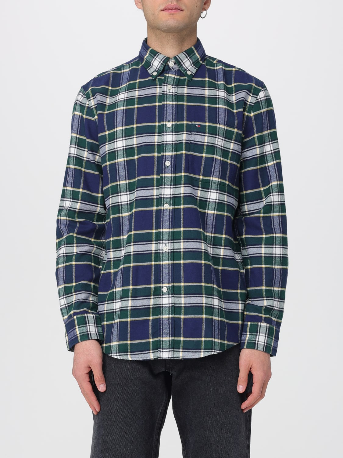 TOMMY HILFIGER SHIRT: Shirt men Tommy Hilfiger, Green - Img 1