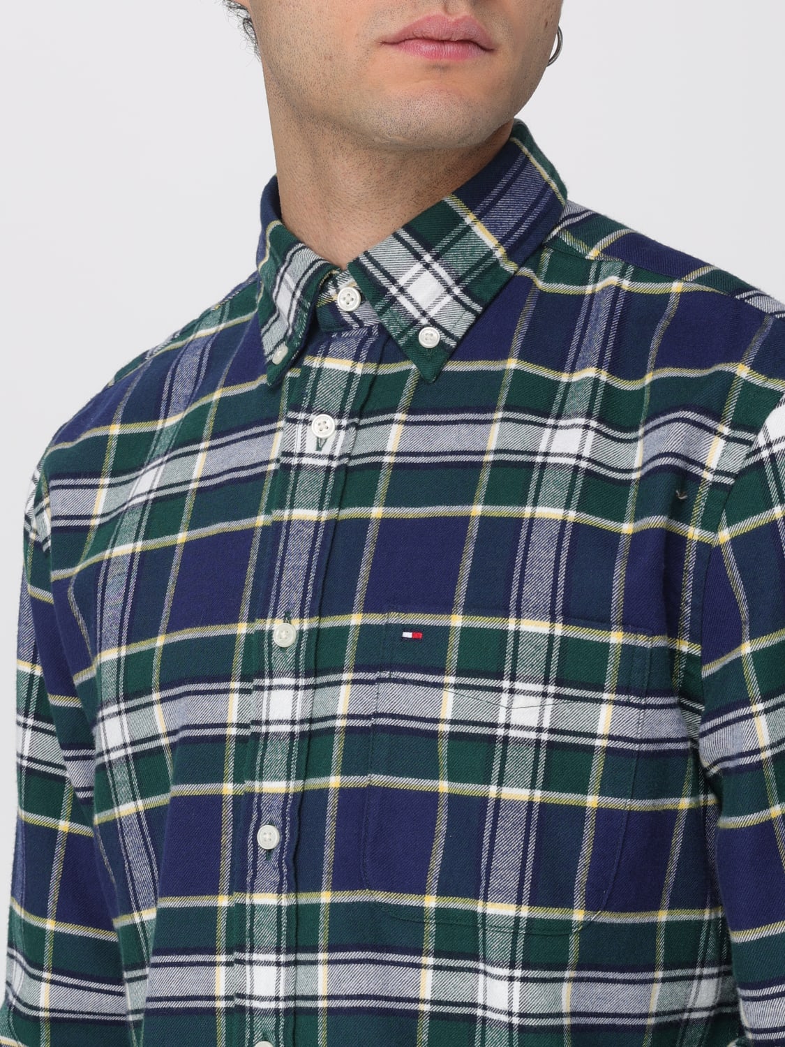 TOMMY HILFIGER SHIRT: Shirt men Tommy Hilfiger, Green - Img 3
