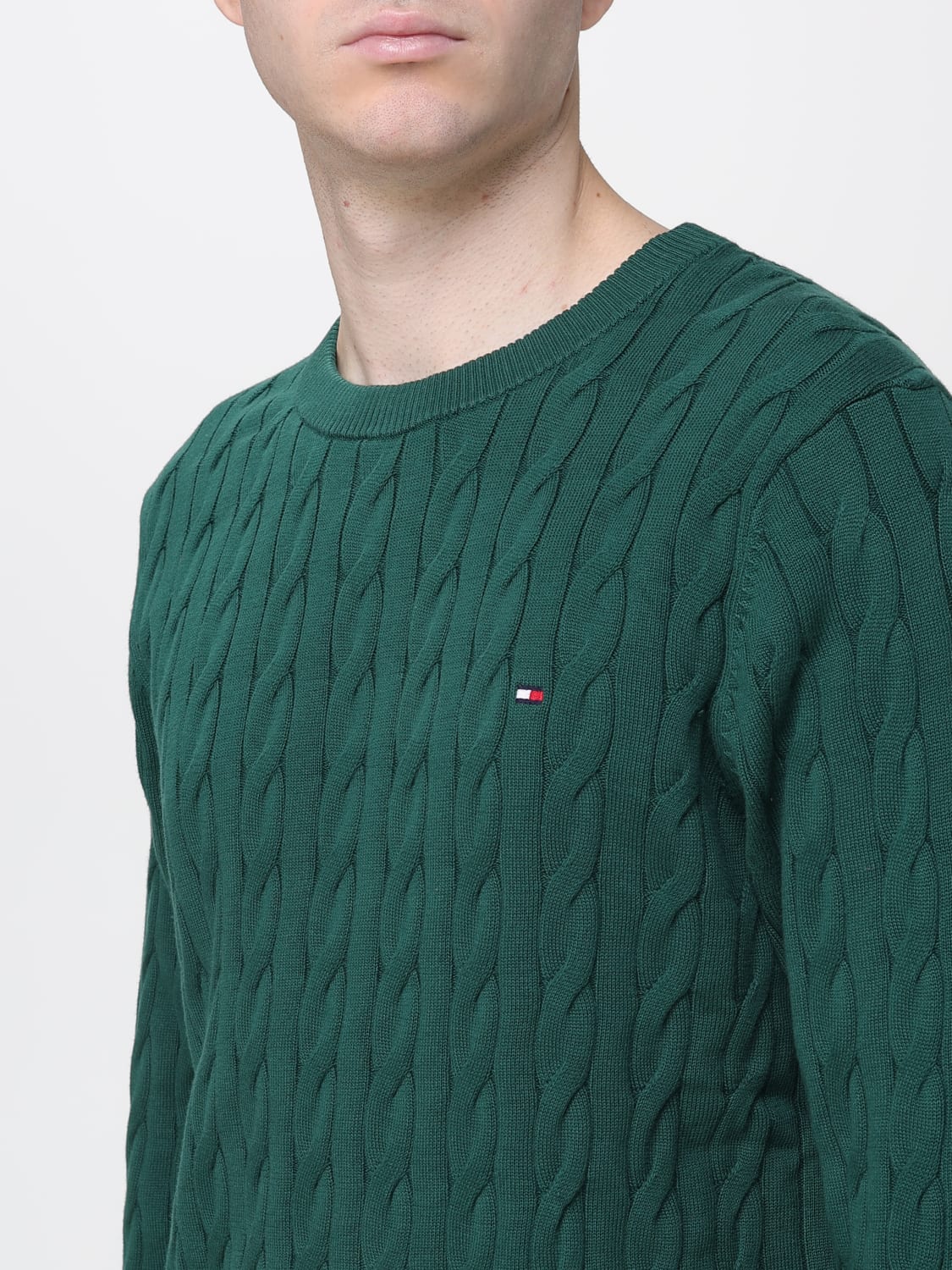 TOMMY HILFIGER 毛衣: 毛衣 男士 Tommy Hilfiger, 绿色 - Img 3