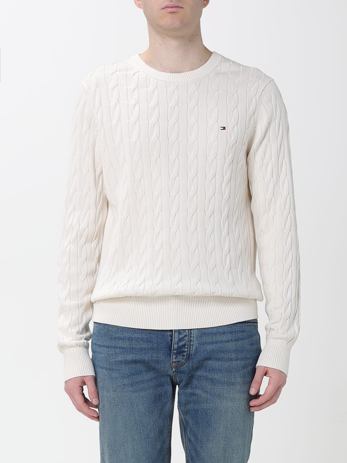 TOMMY HILFIGER PULL: Pull homme Tommy Hilfiger, Crème - Img 1