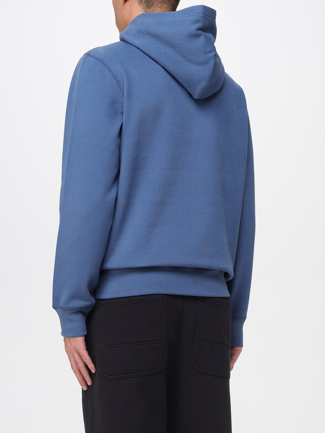 TOMMY HILFIGER FELPA: Felpa in misto cotone con logo Tommy Hilfiger, Blue - Img 2