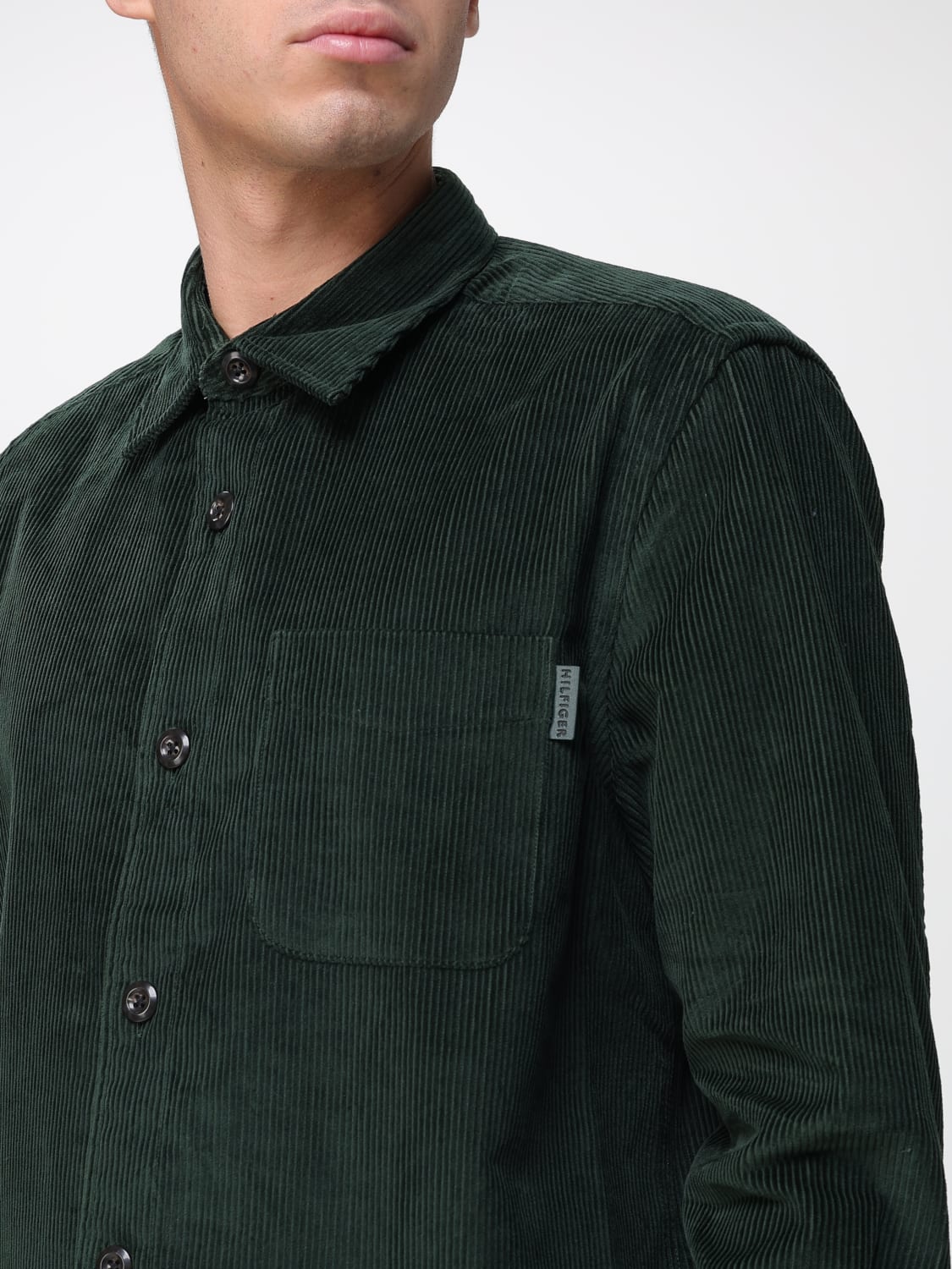 TOMMY HILFIGER 衬衫: 衬衫 男士 Tommy Hilfiger, 绿色 - Img 3