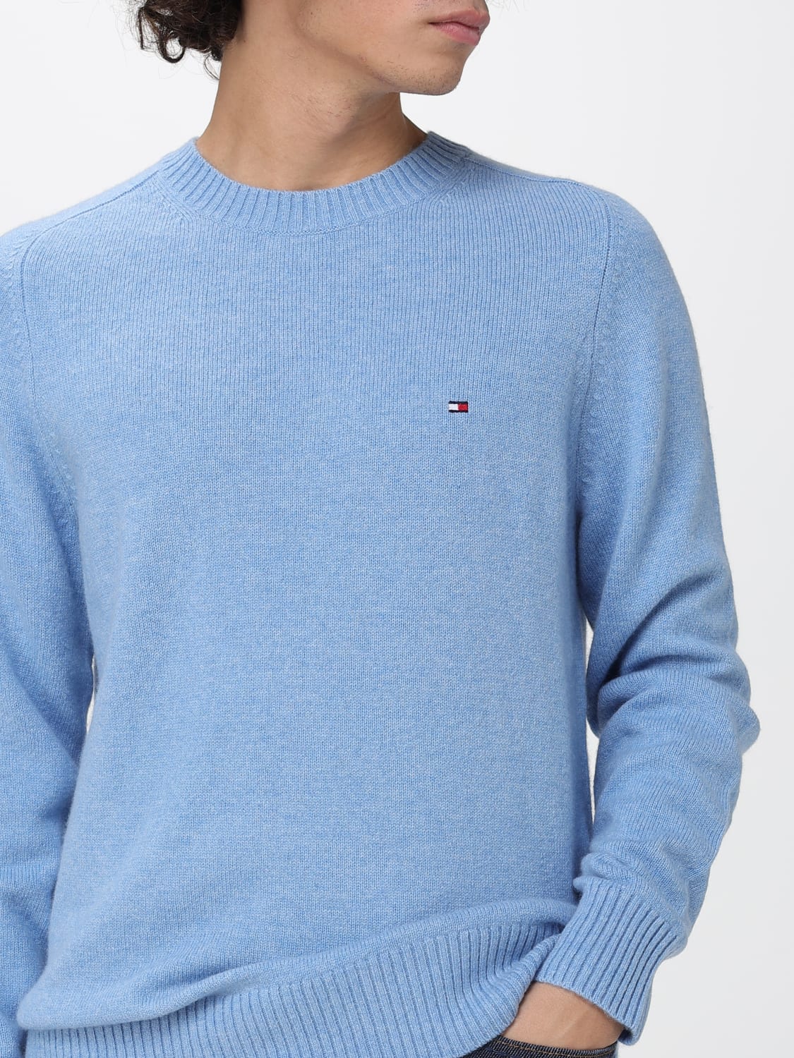 TOMMY HILFIGER PULLOVER: Pullover herren Tommy Hilfiger, Hellblau - Img 3