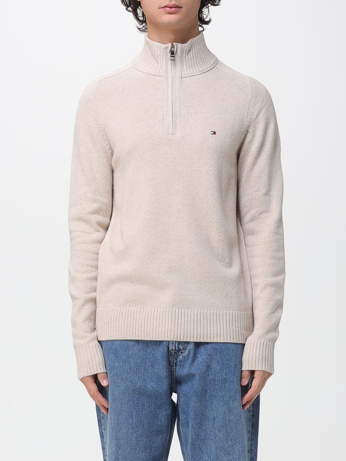 TOMMY HILFIGER SWEATER: Cardigan men Tommy Hilfiger, Beige - Img 1