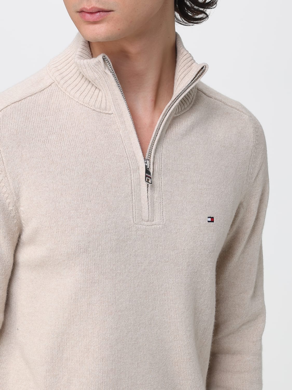 TOMMY HILFIGER SWEATER: Cardigan men Tommy Hilfiger, Beige - Img 3