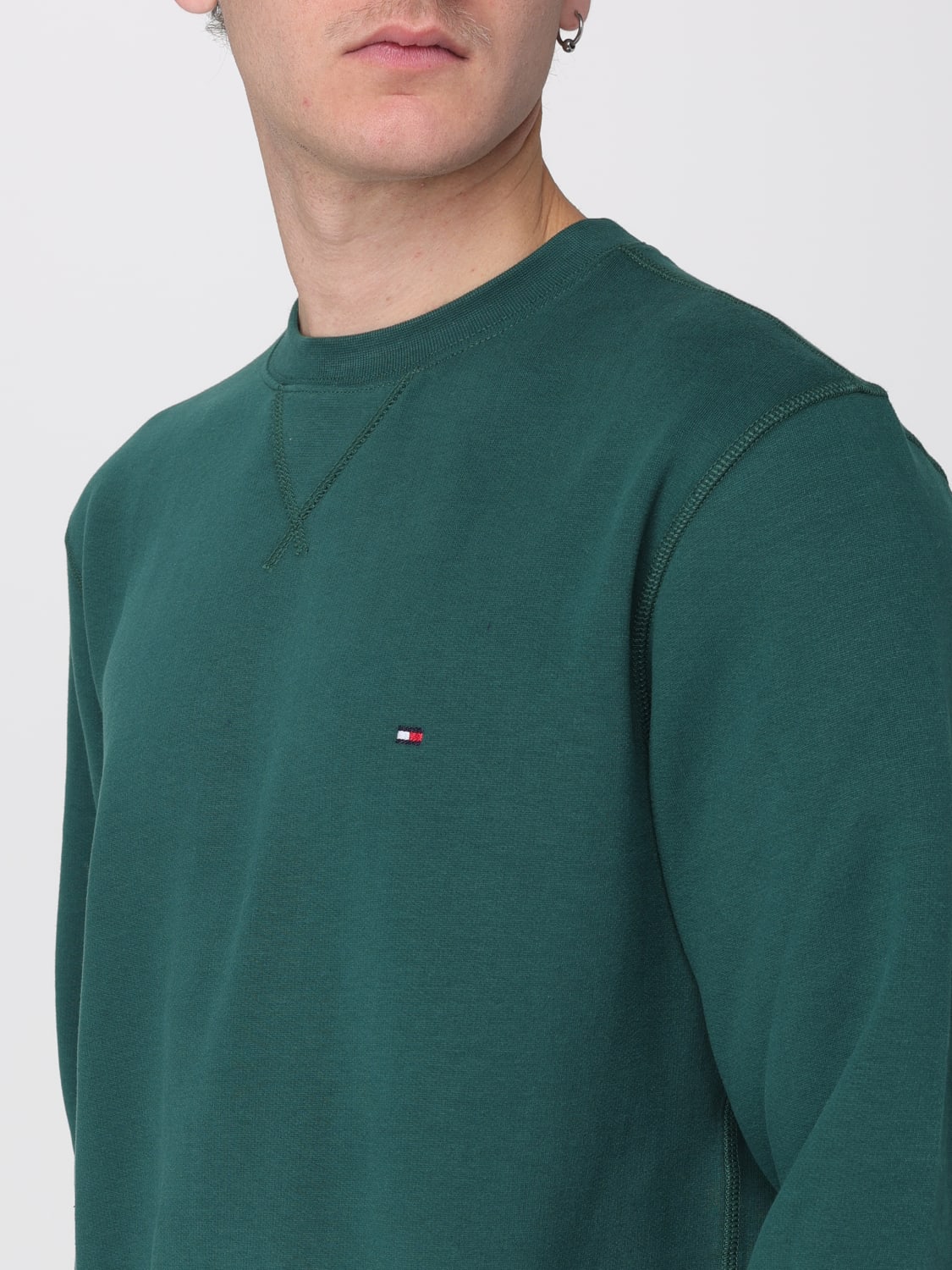 TOMMY HILFIGER SWEATSHIRT: Sweater men Tommy Hilfiger, Green - Img 3