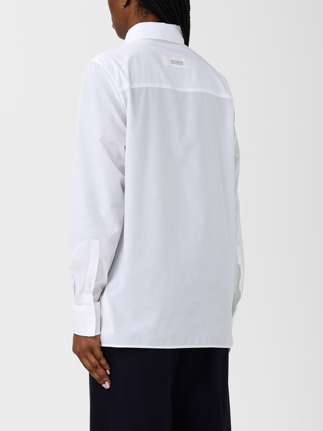 ICEBERG CAMICIA: Camicia classica Iceberg in misto cotone , Bianco - Img 3