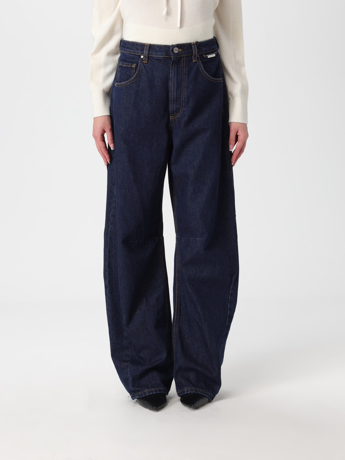 ICEBERG JEANS: Pantalon femme Iceberg, Bleu - Img 1
