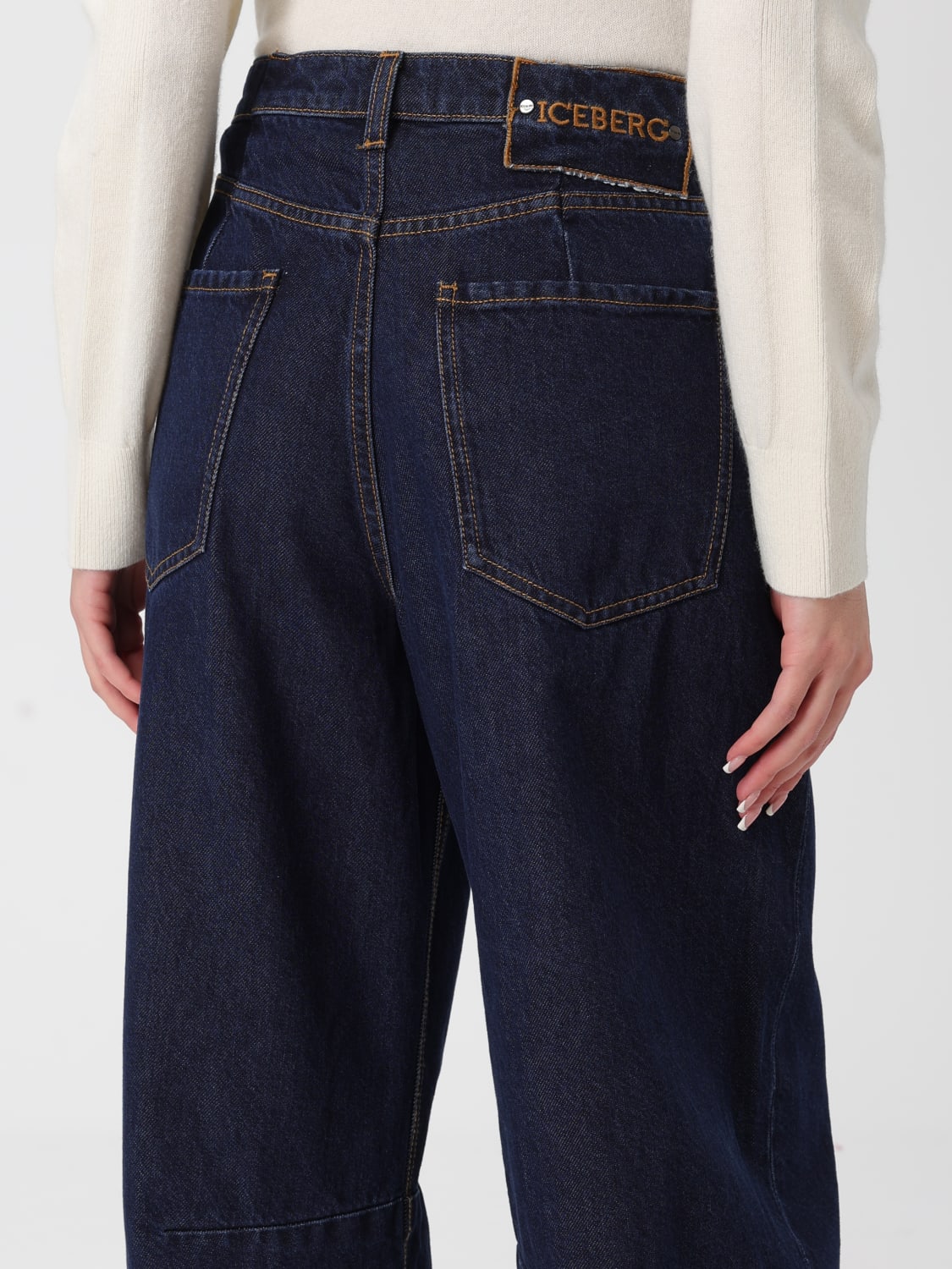 ICEBERG JEANS: Pantalon femme Iceberg, Bleu - Img 4