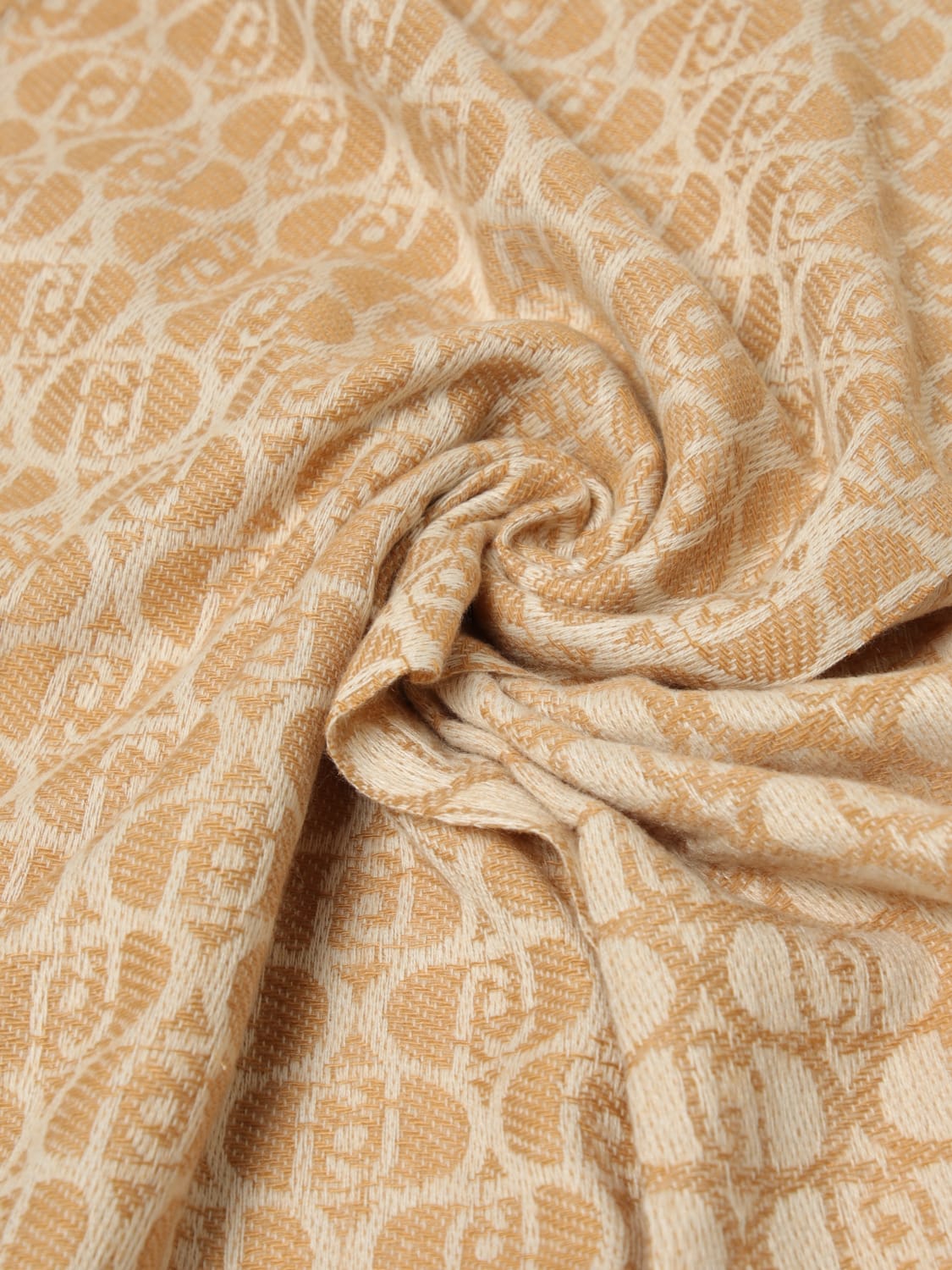 LIU JO SCIARPA: Sciarpa Liu Jo in maglia con monogram jacquard , Cammello - Img 3