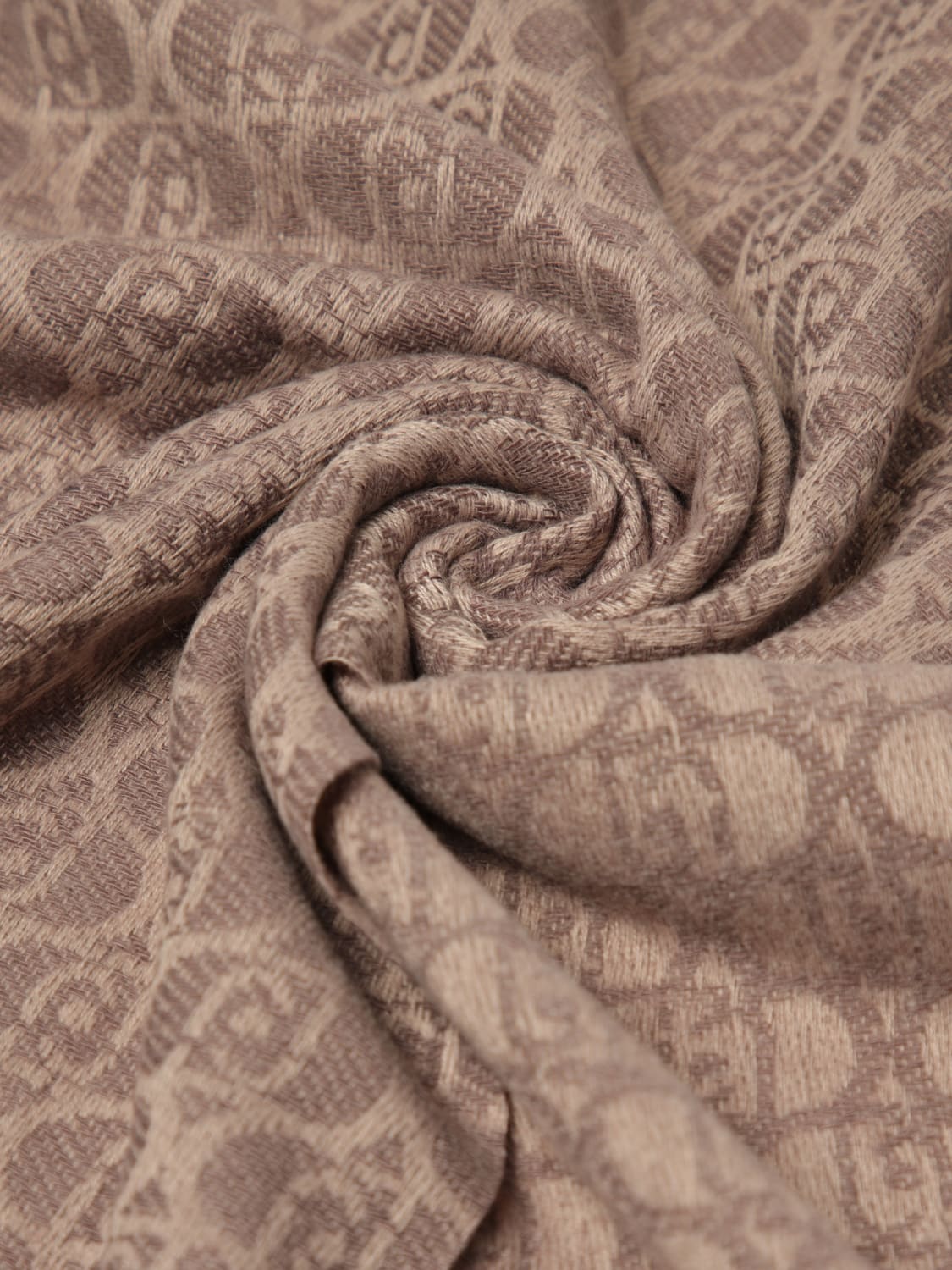 LIU JO SCIARPA: Sciarpa Liu Jo in maglia con monogram jacquard , Sabbia - Img 3