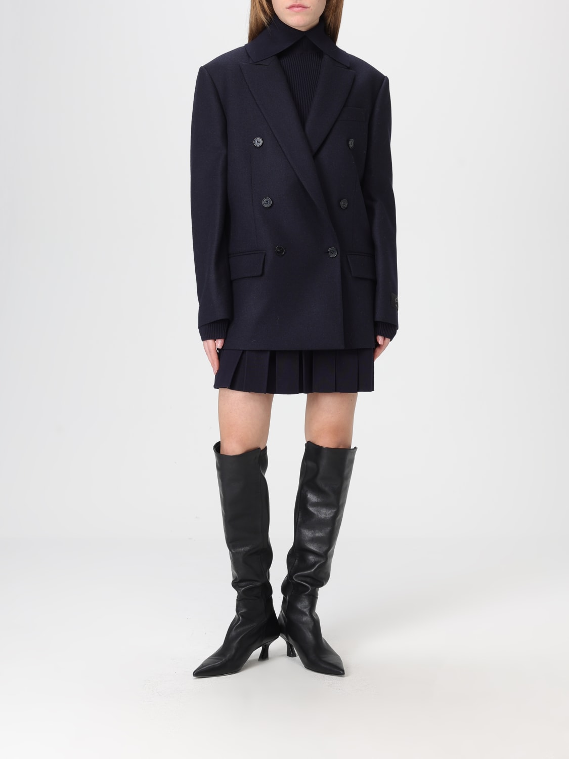 ICEBERG GIACCA: Blazer doppiopetto Iceberg in misto lana , Blue - Img 2