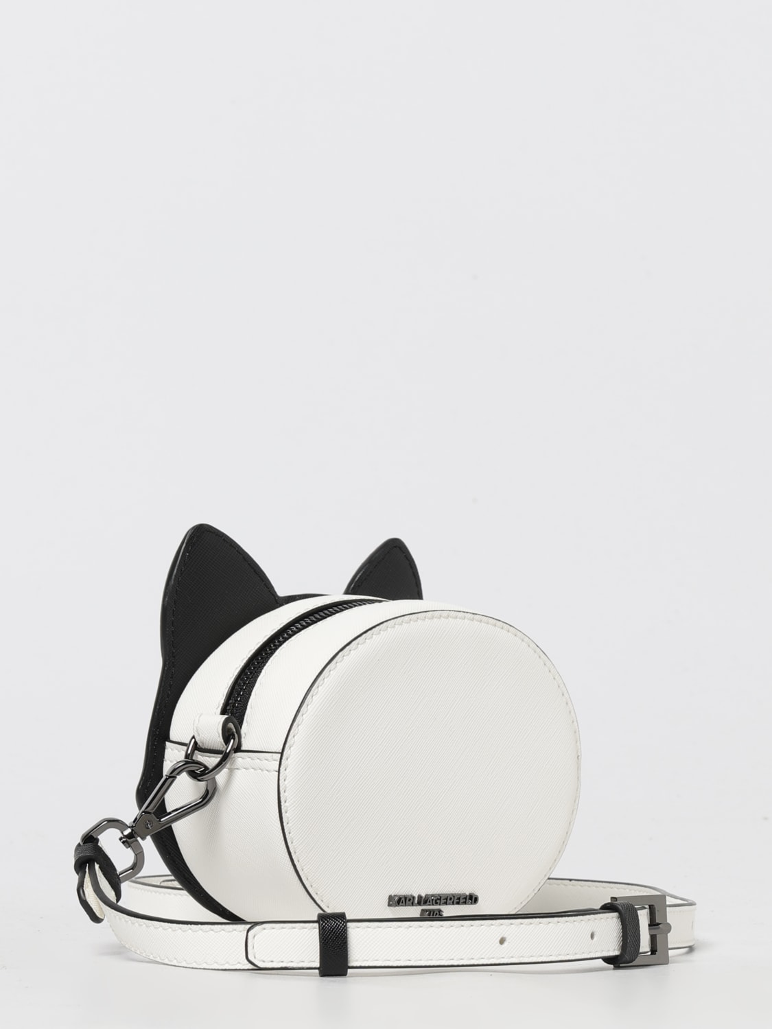 KARL LAGERFELD KIDS BORSA: Borsa Karl Lagerfeld Kids in pelle sintetica saffiano con strass , Bianco - Img 2