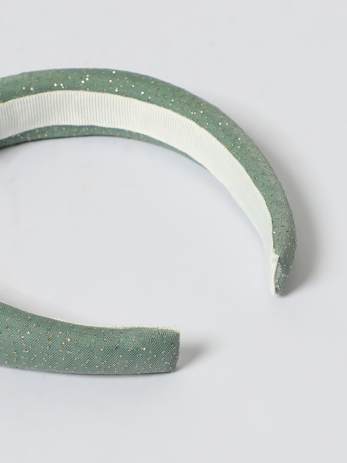 IL GUFO CERCHIETTO: Cerchietto Il Gufo in mesh con glitter , Verde - Img 2