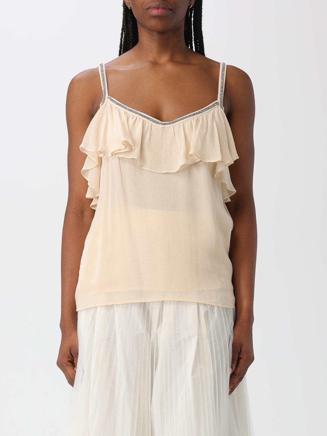 TWINSET TOP: Top femme Twinset, Poudre - Img 1