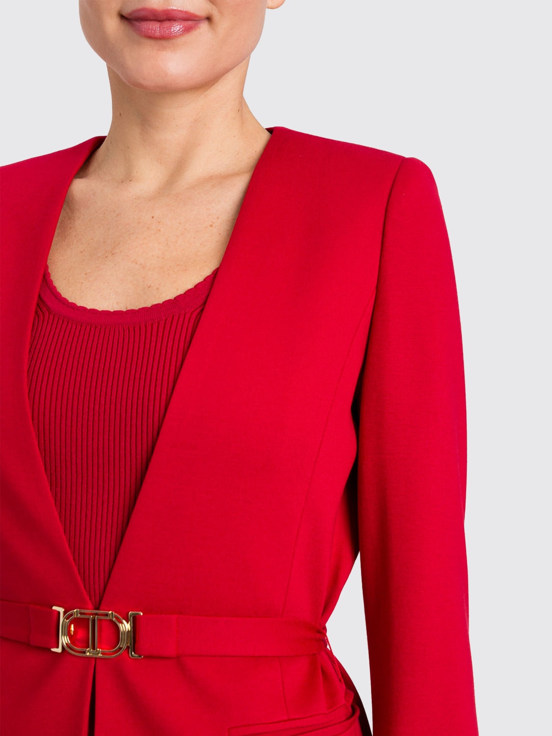 TWINSET CHAQUETA: Chaqueta mujer Twinset, Rojo - Img 4