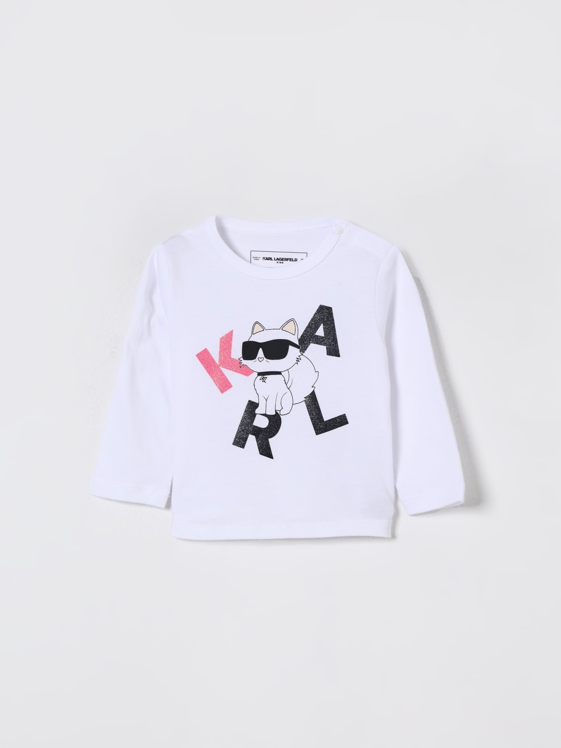 KARL LAGERFELD KIDS T-SHIRT: T-shirt kids Karl Lagerfeld Kids, White - Img 1