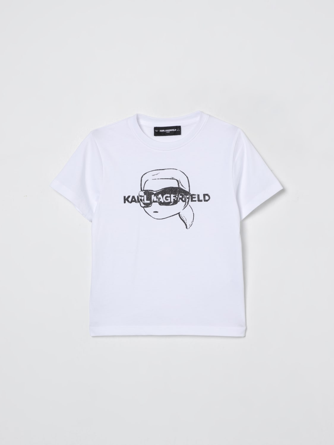 KARL LAGERFELD KIDS T-SHIRT: T-shirt kinder Karl Lagerfeld Kids, Weiss 1 - Img 1